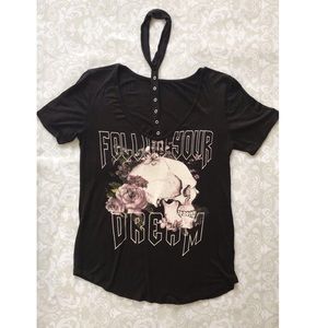 Choker skull top